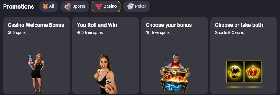 Claim your welcome bonus and free spins on the promotions page