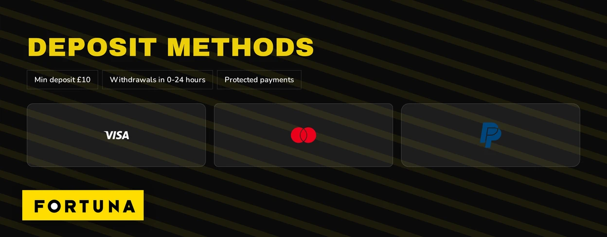 Use three deposit methods.