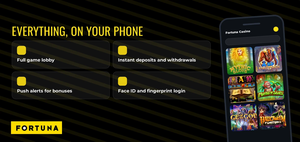 Download mobile casino app.